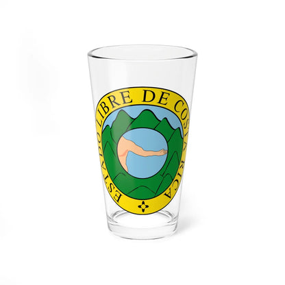 Coat of arms of Costa Rica 1824-1840 and 1842-1848 (Costa Rica) (Coat of Arms) Pint Glass 16oz 16oz - Go Mug Yourself