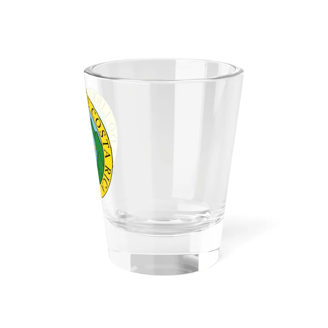 Coat of arms of Costa Rica 1824-1840 and 1842-1848 (Costa Rica) (Coat of Arms) Shot Glass 1.5oz - Go Mug Yourself