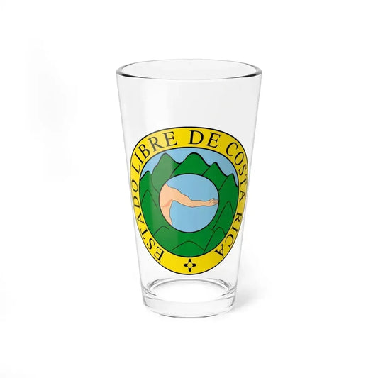 Coat of arms of Costa Rica (1824-1840 and 1842-1848) - Pint Glass 16oz 16oz - Go Mug Yourself