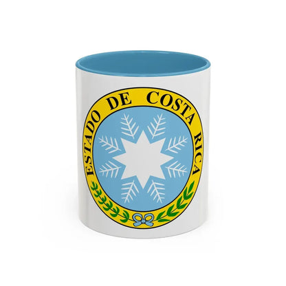Coat of arms of Costa Rica (1840-1842) - Accent Coffee Mug 11oz Light Blue - Go Mug Yourself