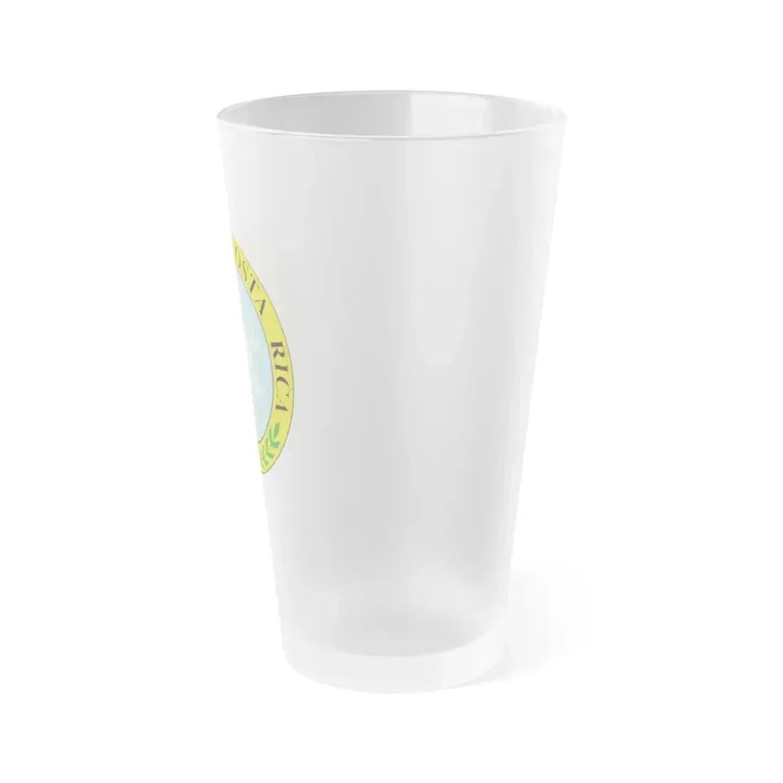 Coat of arms of Costa Rica (1840-1842) - Frosted Pint Glass 16oz - Go Mug Yourself
