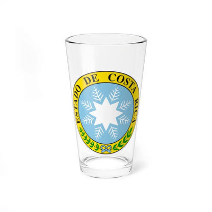 Coat of arms of Costa Rica (1840-1842) - Pint Glass 16oz-16oz-Go Mug Yourself