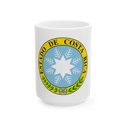 Coat of arms of Costa Rica (1840-1842) - White Coffee Mug-15oz-Go Mug Yourself