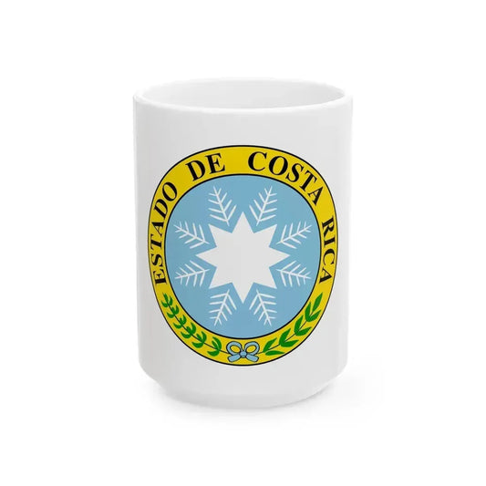 Coat of arms of Costa Rica (1840-1842) - White Coffee Mug 15oz - Go Mug Yourself