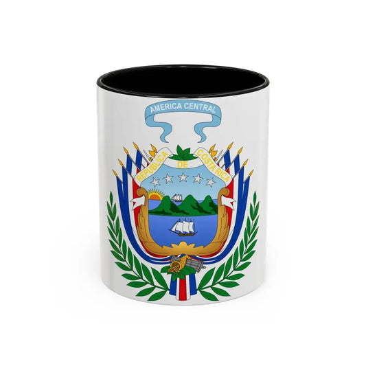 Coat of arms of Costa Rica (1848-1906) - Accent Coffee Mug 11oz Black - Go Mug Yourself