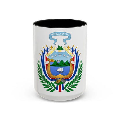 Coat of arms of Costa Rica (1848-1906) - Accent Coffee Mug 15oz Black - Go Mug Yourself