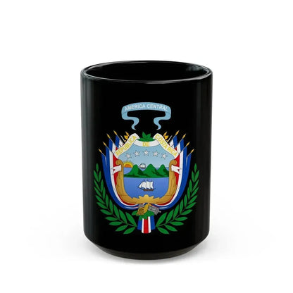 Coat of arms of Costa Rica (1848-1906) - Black Coffee Mug 15oz - Go Mug Yourself