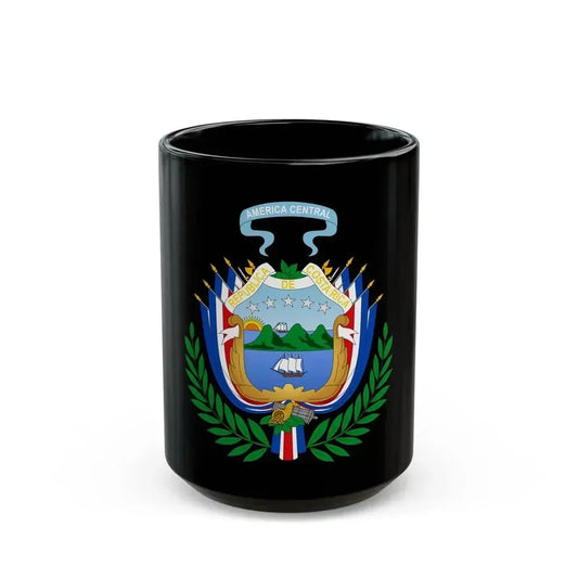 Coat of arms of Costa Rica (1848-1906) - Black Coffee Mug 15oz - Go Mug Yourself