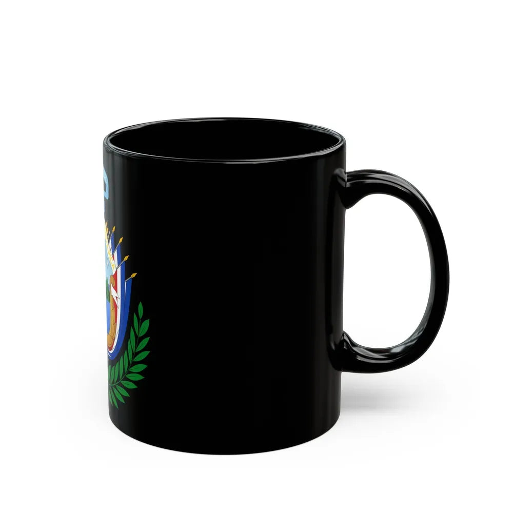 Coat of arms of Costa Rica (1848-1906) - Black Coffee Mug-Go Mug Yourself