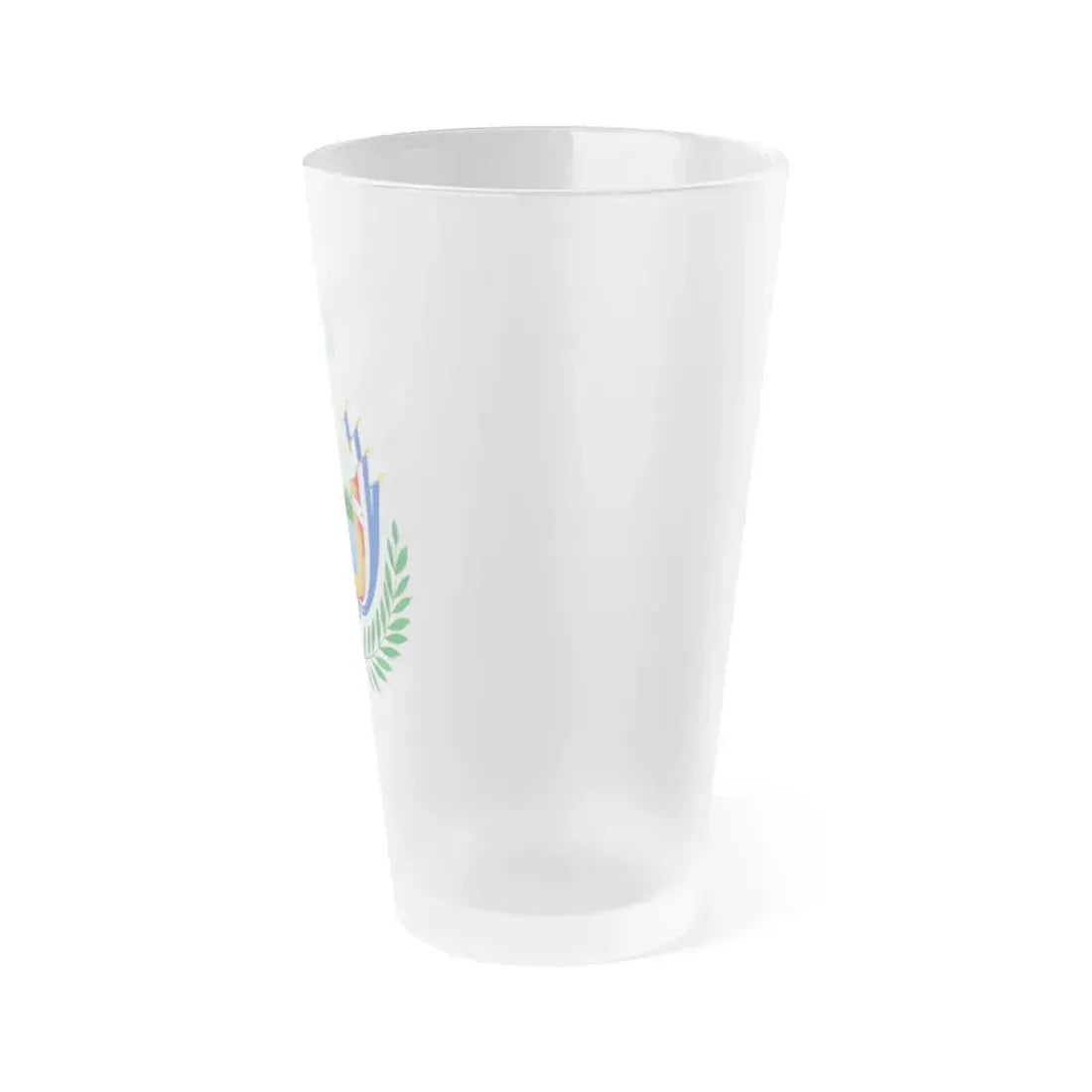 Coat of arms of Costa Rica (1848-1906) - Frosted Pint Glass 16oz - Go Mug Yourself