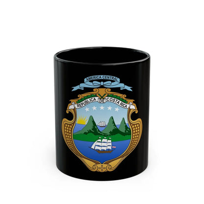 Coat of arms of Costa Rica (1906-1964) - Black Coffee Mug-11oz-Go Mug Yourself