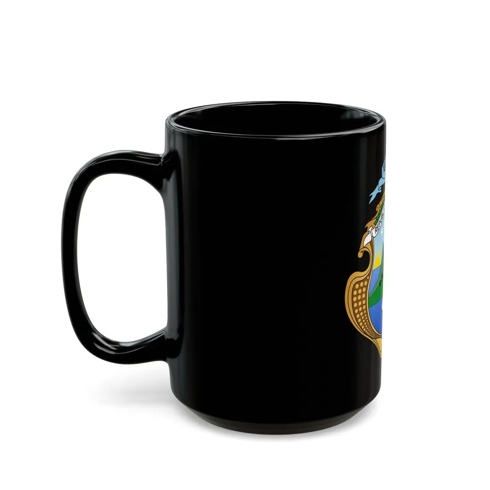 Coat of arms of Costa Rica (1906-1964) - Black Coffee Mug-Go Mug Yourself