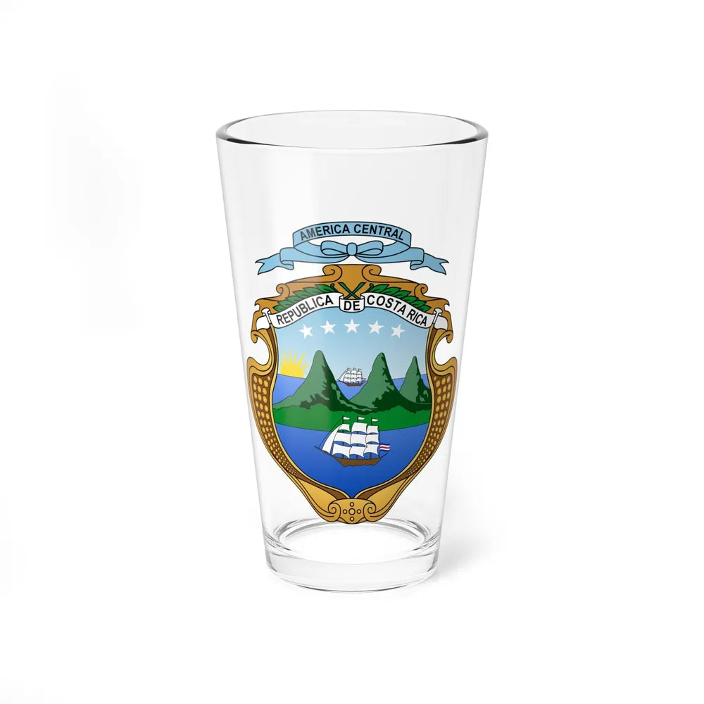 Coat of arms of Costa Rica (1906-1964) - Pint Glass 16oz-16oz-Go Mug Yourself