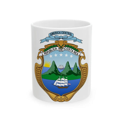 Coat of arms of Costa Rica (1906-1964) - White Coffee Mug-11oz-Go Mug Yourself