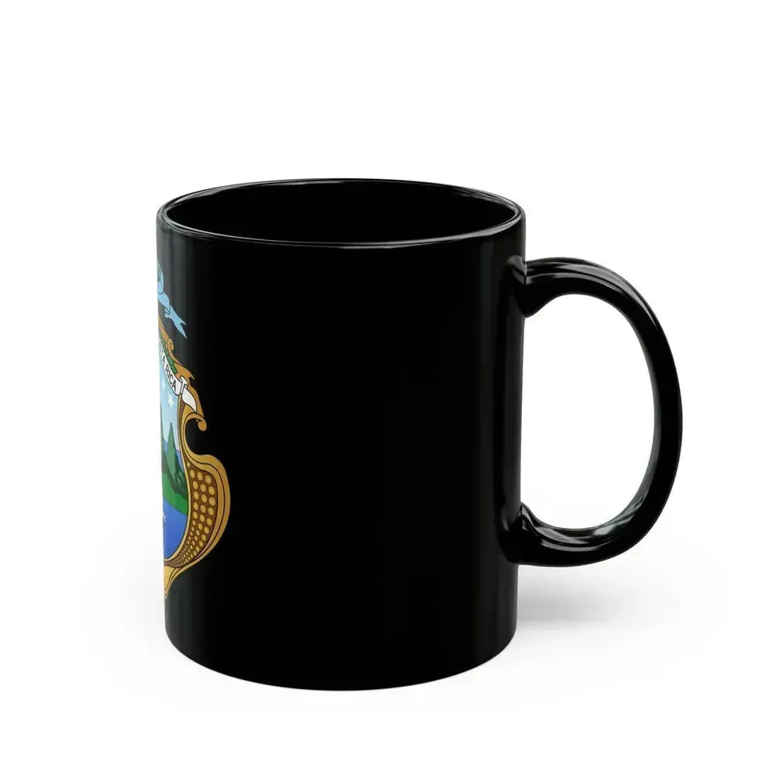 Coat of arms of Costa Rica (1964-1998) - Black Coffee Mug - Go Mug Yourself