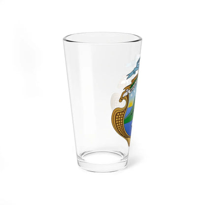 Coat of arms of Costa Rica 1964-1998 (Costa Rica) (Coat of Arms) Pint Glass 16oz - Go Mug Yourself