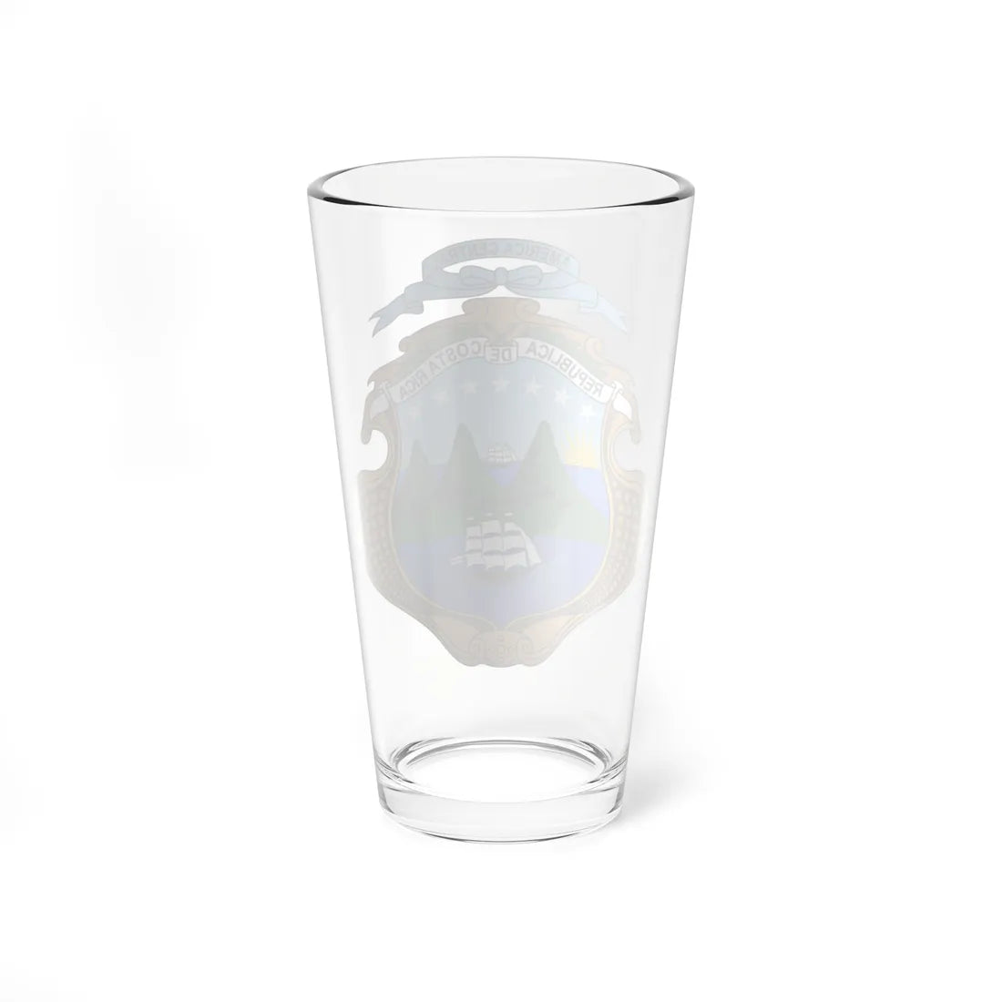 Coat of arms of Costa Rica 1964-1998 (Costa Rica) (Coat of Arms) Pint Glass 16oz - Go Mug Yourself