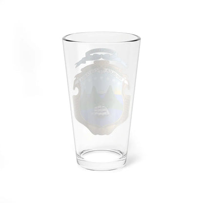 Coat of arms of Costa Rica 1964-1998 (Costa Rica) (Coat of Arms) Pint Glass 16oz - Go Mug Yourself