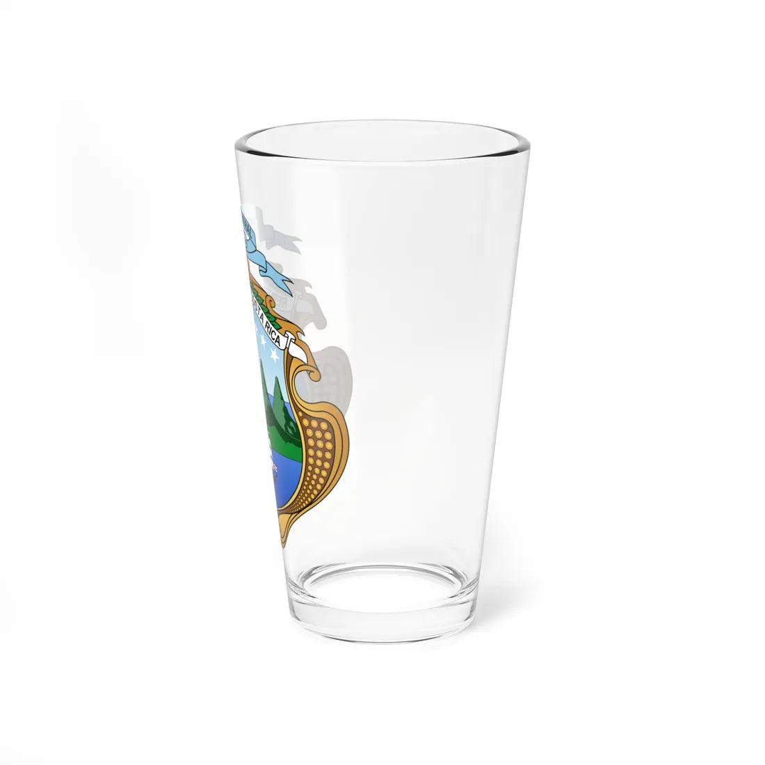 Coat of arms of Costa Rica 1964-1998 (Costa Rica) (Coat of Arms) Pint Glass 16oz - Go Mug Yourself