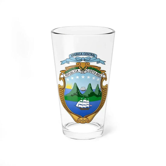 Coat of arms of Costa Rica (1964-1998) - Pint Glass 16oz 16oz - Go Mug Yourself