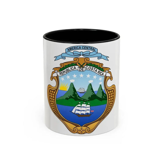 Coat of arms of Costa Rica - Accent Coffee Mug 11oz Black - Go Mug Yourself