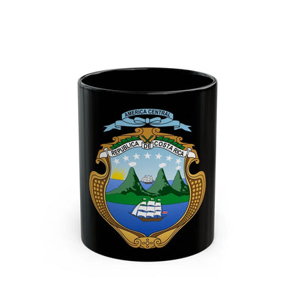 Coat of arms of Costa Rica - Black Coffee Mug-11oz-Go Mug Yourself