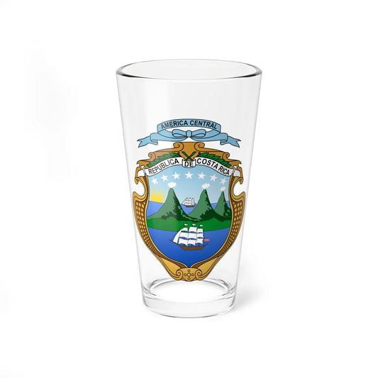 Coat of arms of Costa Rica - Pint Glass 16oz-16oz-Go Mug Yourself