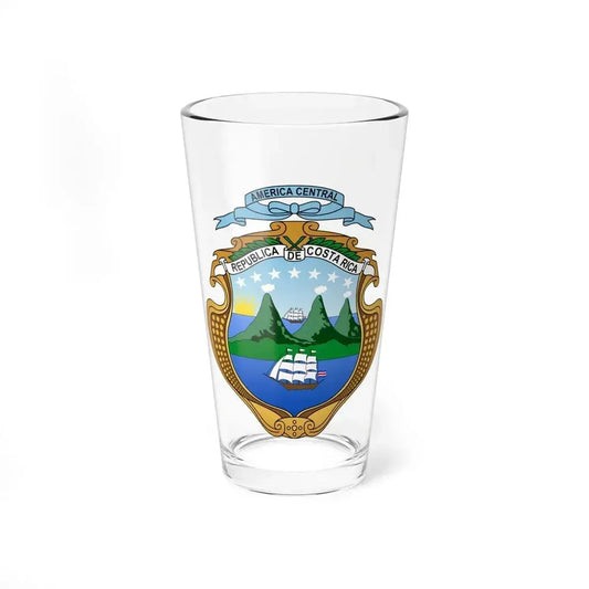Coat of arms of Costa Rica - Pint Glass 16oz 16oz - Go Mug Yourself