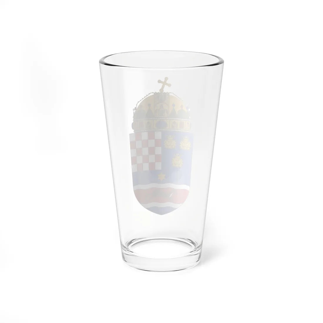 Coat of arms of Croatia 1868-1918 with crown (Croatia) (Coat of Arms) Pint Glass 16oz - Go Mug Yourself