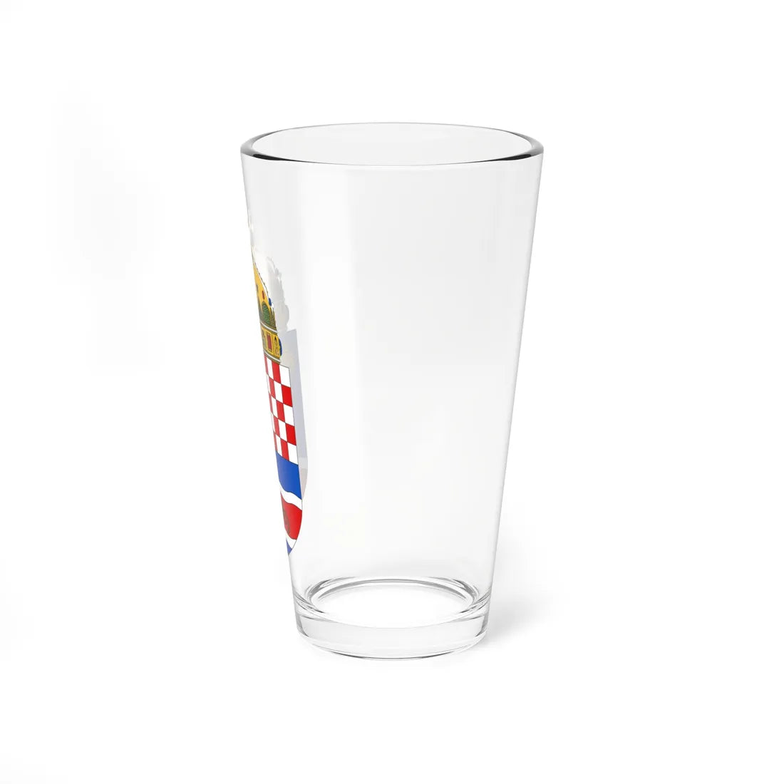 Coat of arms of Croatia 1868-1918 with crown (Croatia) (Coat of Arms) Pint Glass 16oz - Go Mug Yourself