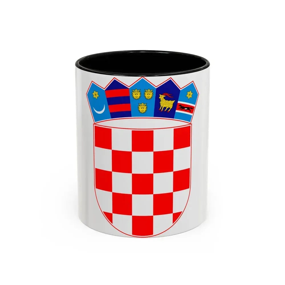 Coat of arms of Croatia - Accent Coffee Mug 11oz Black - Go Mug Yourself