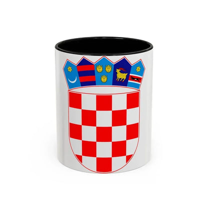 Coat of arms of Croatia - Accent Coffee Mug 11oz Black - Go Mug Yourself