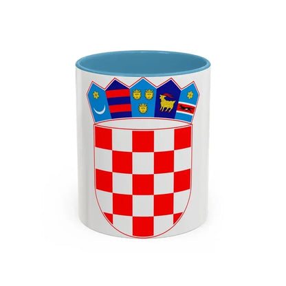 Coat of arms of Croatia - Accent Coffee Mug 11oz Light Blue - Go Mug Yourself