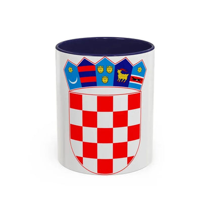 Coat of arms of Croatia - Accent Coffee Mug 11oz Navy - Go Mug Yourself