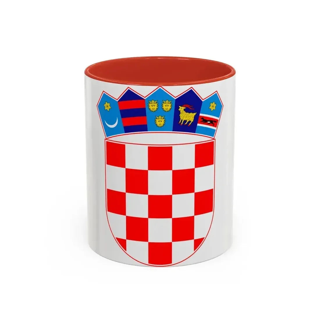 Coat of arms of Croatia - Accent Coffee Mug 11oz Red - Go Mug Yourself