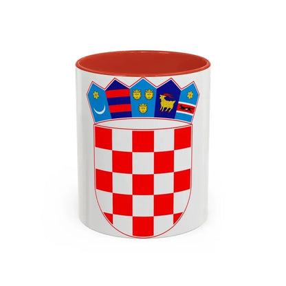 Coat of arms of Croatia - Accent Coffee Mug 11oz Red - Go Mug Yourself
