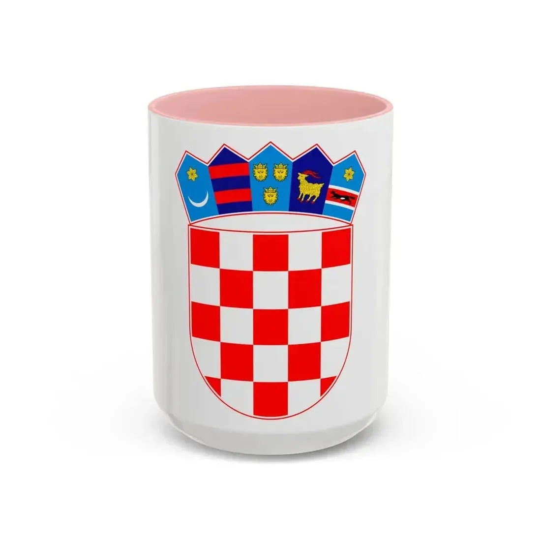 Coat of arms of Croatia - Accent Coffee Mug 15oz Pink - Go Mug Yourself