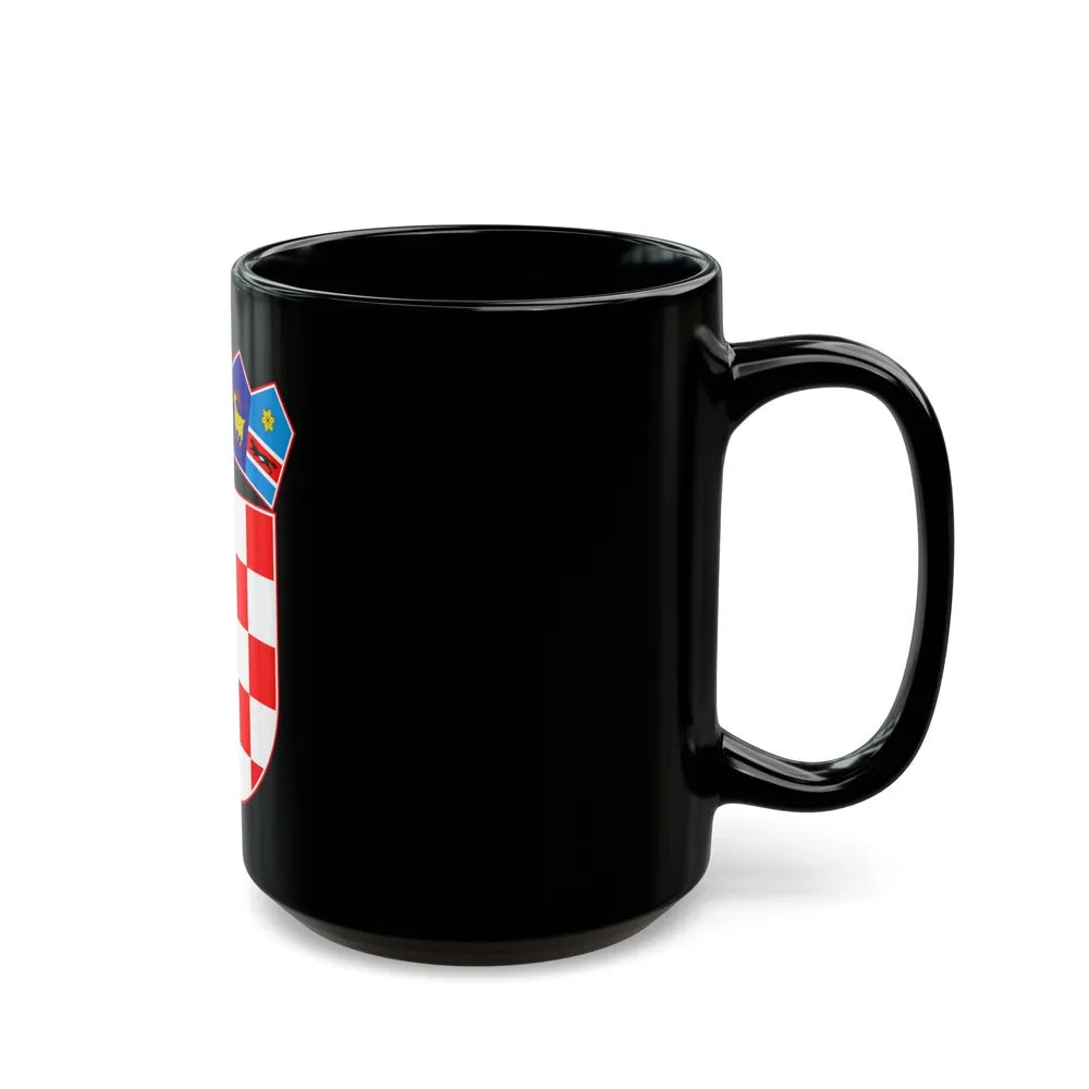 Coat of arms of Croatia - Black Coffee Mug-Go Mug Yourself