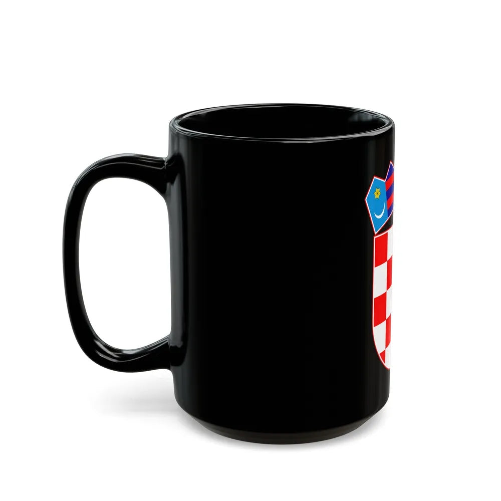 Coat of arms of Croatia - Black Coffee Mug-Go Mug Yourself