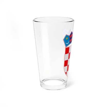Coat of arms of Croatia (Croatia) (Coat of Arms) Pint Glass 16oz - Go Mug Yourself