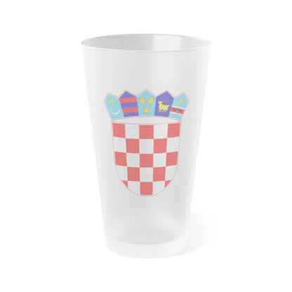 Coat of arms of Croatia - Frosted Pint Glass 16oz Default Title - Go Mug Yourself