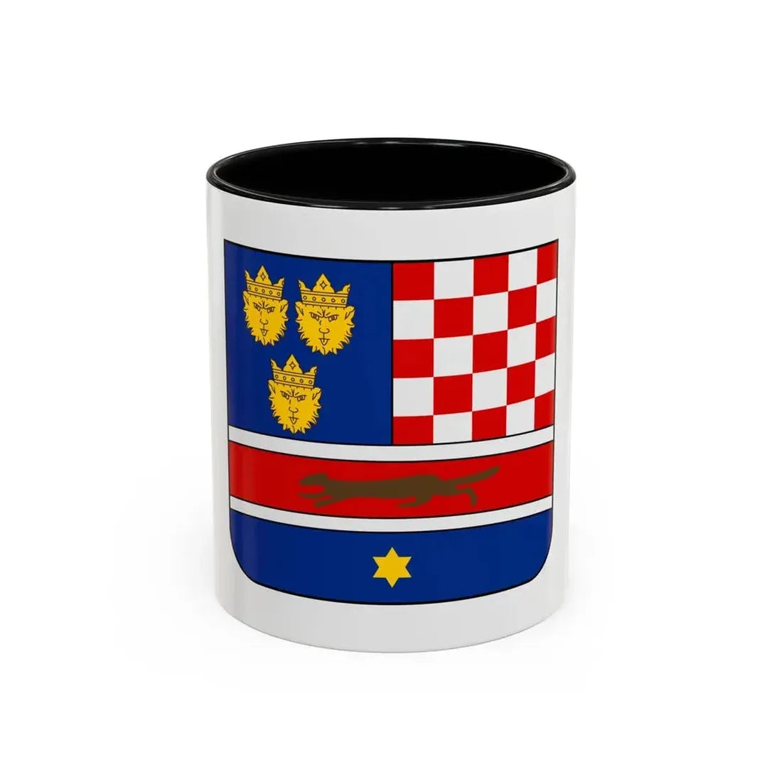 Coat of arms of Croatia (State of Slovenes, Croats and Serbs) - Accent Coffee Mug 11oz Black - Go Mug Yourself