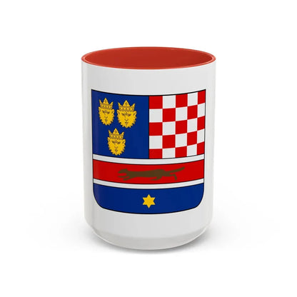 Coat of arms of Croatia (State of Slovenes, Croats and Serbs) - Accent Coffee Mug 15oz Red - Go Mug Yourself