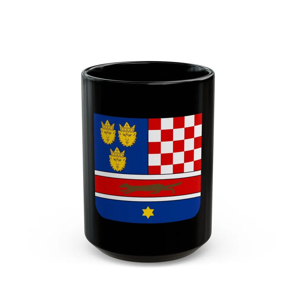 Coat of arms of Croatia (State of Slovenes, Croats and Serbs) - Black Coffee Mug-15oz-Go Mug Yourself