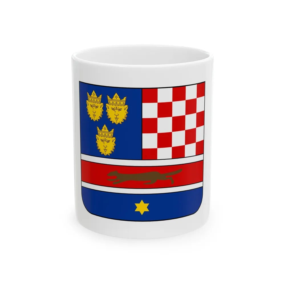 Coat of arms of Croatia (State of Slovenes, Croats and Serbs) - White Coffee Mug-11oz-Go Mug Yourself