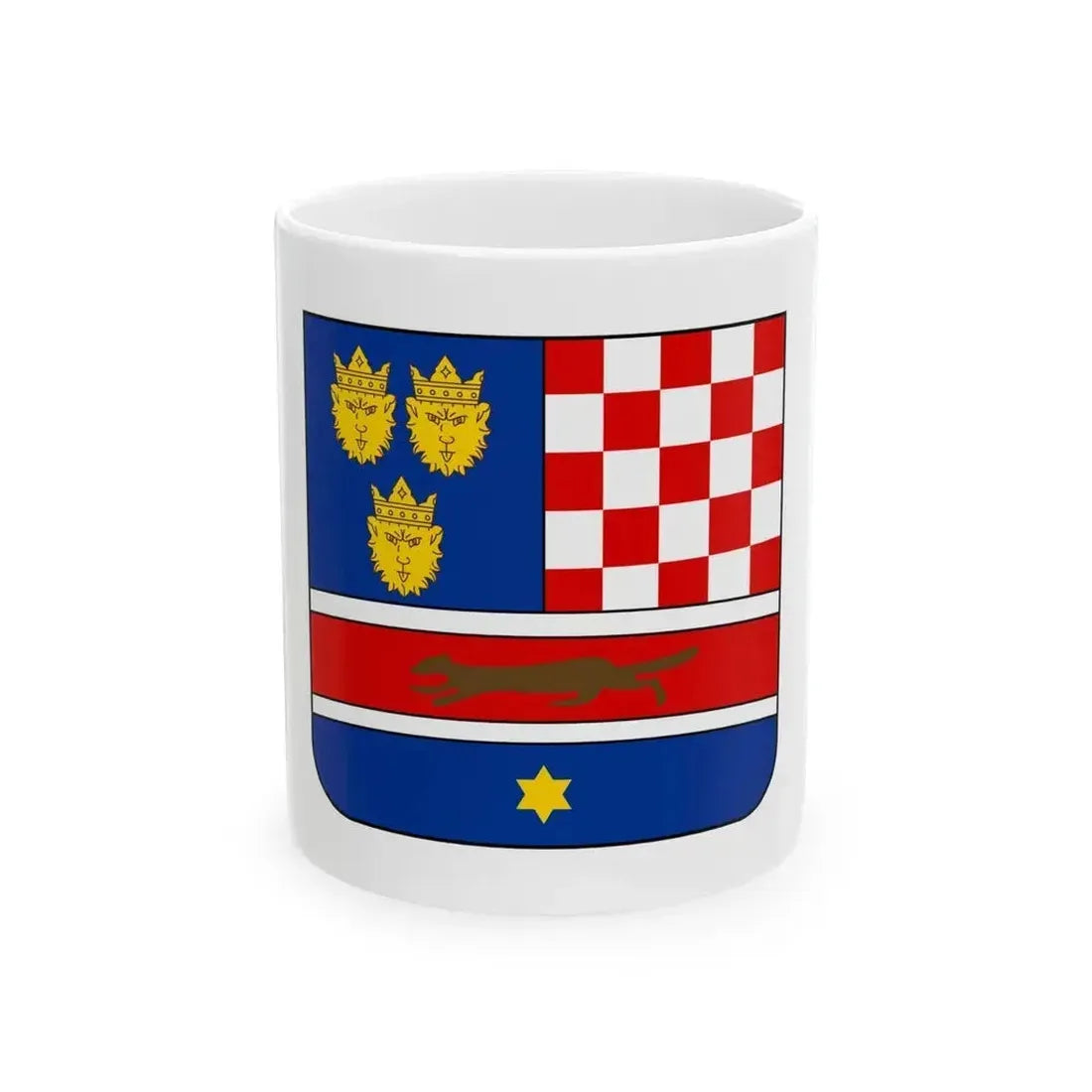 Coat of arms of Croatia (State of Slovenes, Croats and Serbs) - White Coffee Mug 11oz - Go Mug Yourself