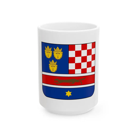 Coat of arms of Croatia (State of Slovenes, Croats and Serbs) - White Coffee Mug-15oz-Go Mug Yourself