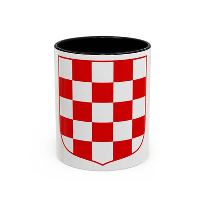 Coat of arms of Croatia (white chequy) - Accent Coffee Mug 11oz Black - Go Mug Yourself