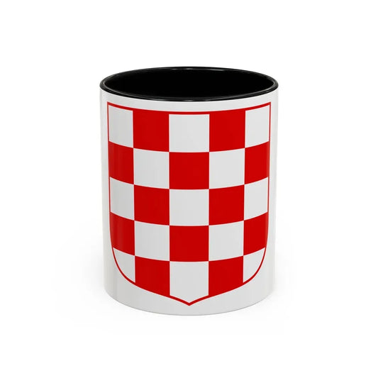 Coat of arms of Croatia (white chequy) - Accent Coffee Mug 11oz Black - Go Mug Yourself