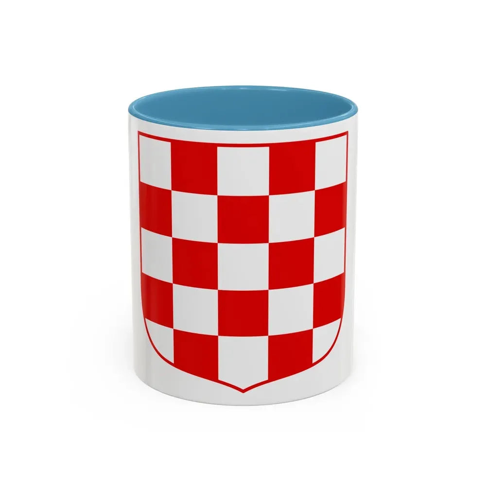 Coat of arms of Croatia (white chequy) - Accent Coffee Mug 11oz Light Blue - Go Mug Yourself